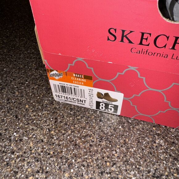 Skechers Women's Texas Midwest Shine Ankle Boots Chestnut Brown Women’s Sz 8.5 - Picture 5 of 6